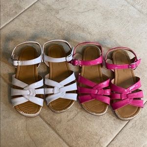 Chasing Fireflies girl patent sandal 1 pink white